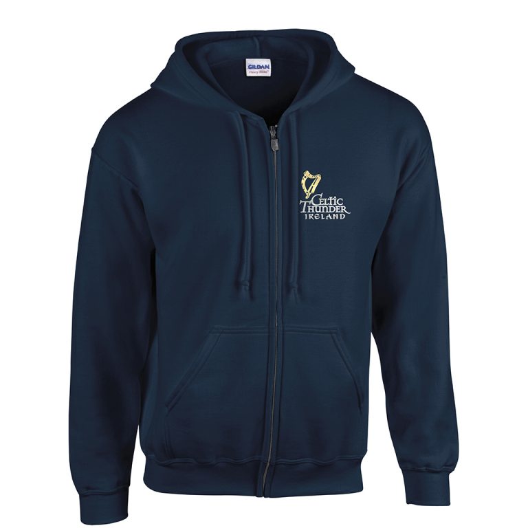 Celtic Thunder IRELAND HARP FULL ZIP SWEATSHIRT FRENCH NAVY – Celtic ...